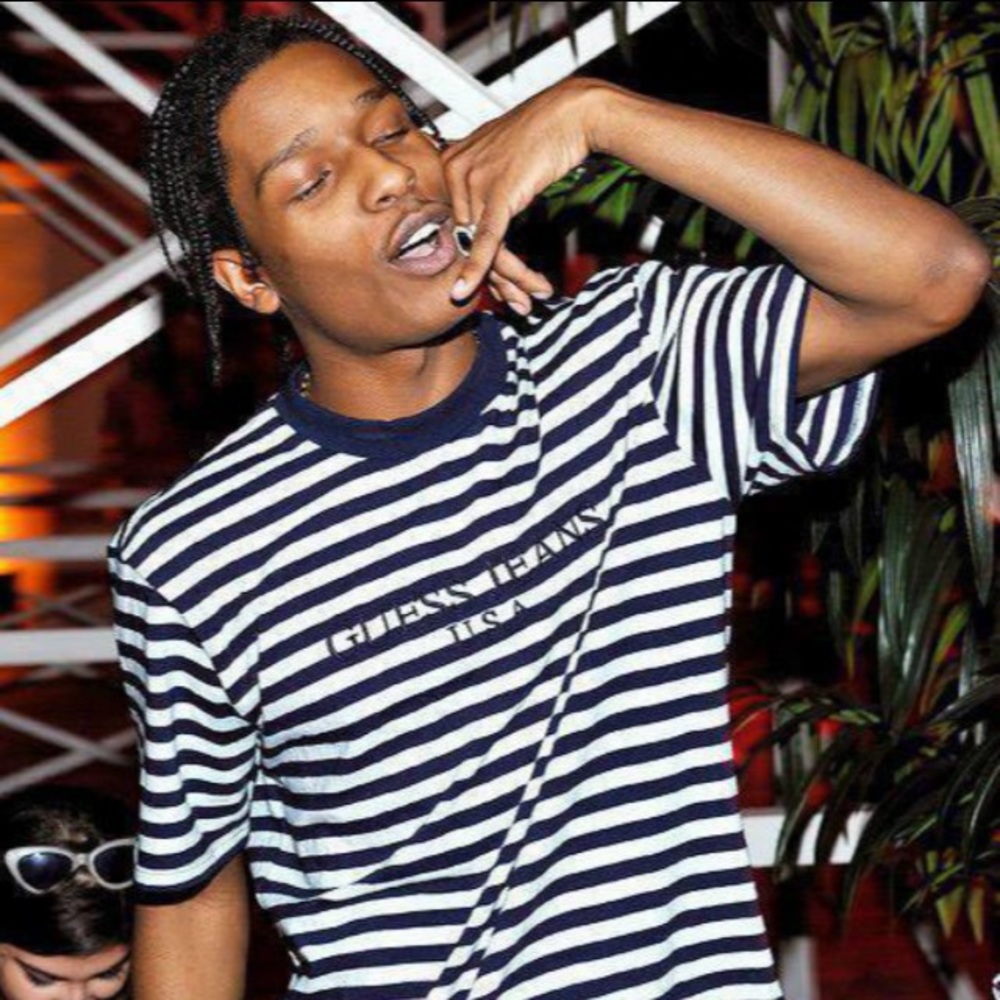 Guess x Asap Rocky classic striped tee